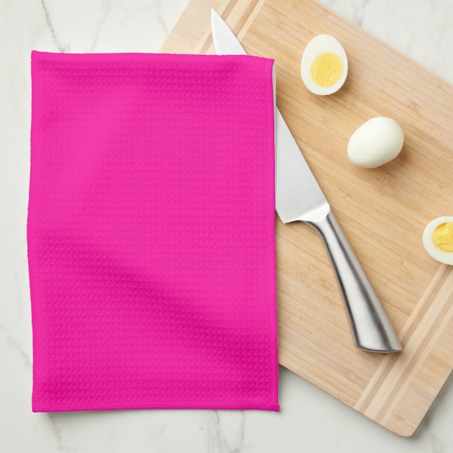 Solid Hot Pink Tea Towel (Quarter Fold)