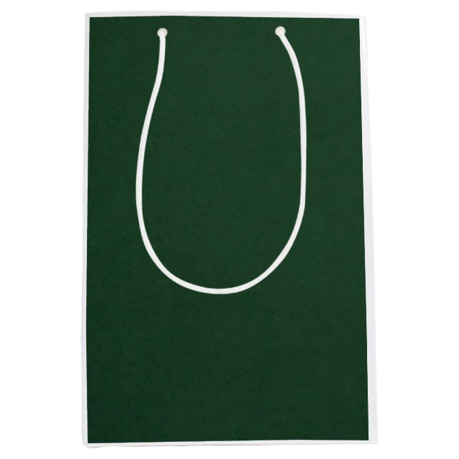 Solid Hunter Green Medium Gift Bag (Front)