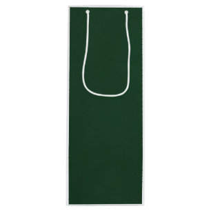 Solid Hunter Green Wine Gift Bag