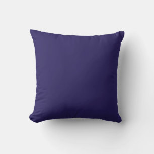 Solid Indigo Blue Elegant Modern Minimalist Simple Cushion
