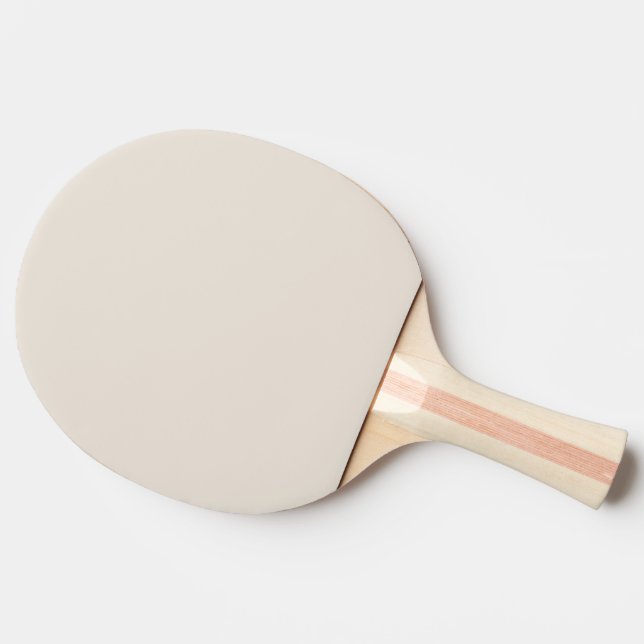 Solid Ivory Beige Natural Shade  Ping Pong Paddle (Side)