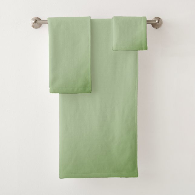 Solid Jade Green Celadon  Bath Towel Set (Insitu)