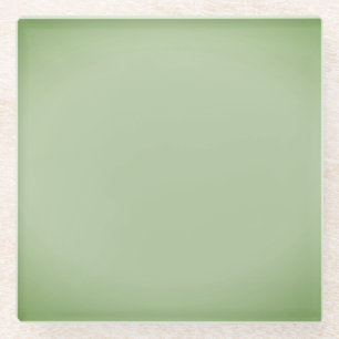 Solid Jade Green Celadon  Glass Coaster
