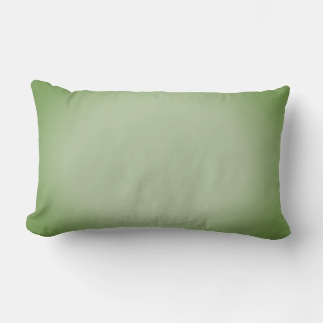 Solid Jade Green Celadon  Lumbar Cushion (Front)