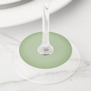 Solid Jade Green Celadon  Wine Glass Tag