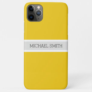 Solid Jonquil Modern Ribbon Elegant Name iPhone 11 Pro Max Case