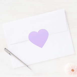 Solid Lavender Heart Sticker