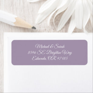Solid Lavender Purple Return Address Label