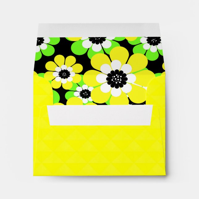 Solid, lemon, yellow envelope (Back (Bottom))