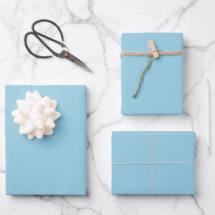 Solid Light Ice Blue Wrapping Paper Sheet