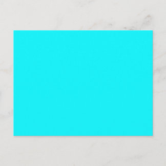 Solid Light Neon Aqua Postcard