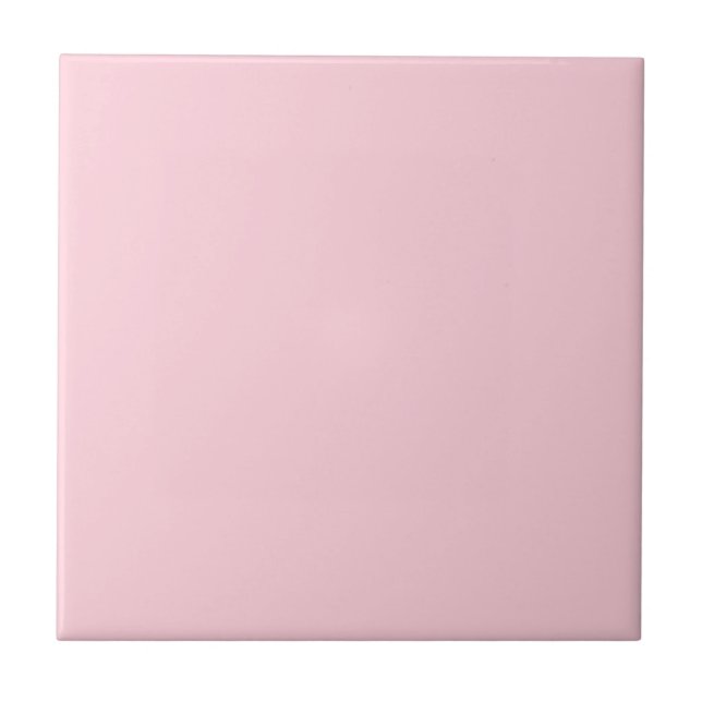 Solid Light Pink Ceramic Tile (Front)