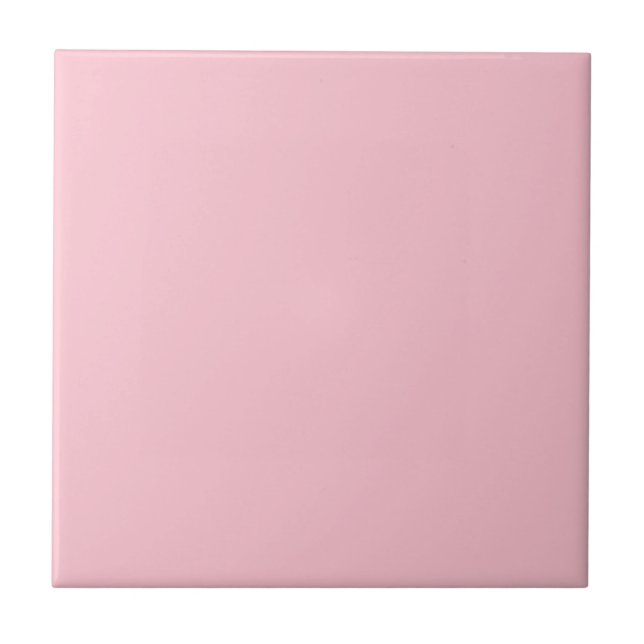 Solid Light Pink Colour Ceramic Tile (Front)