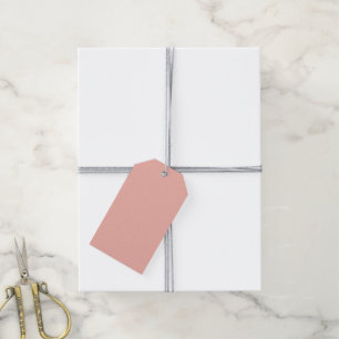 Solid light salmon pale red gift tags