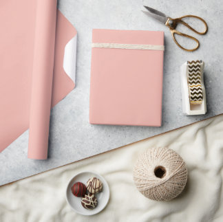 Solid light salmon pale red wrapping paper