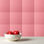 Solid light salmon pink ceramic tile<br><div class="desc">Solid color coral pink design.</div>