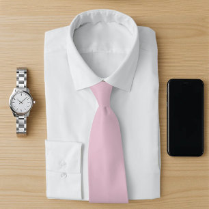 Solid Light Soft Pastel Pink Color  Tie