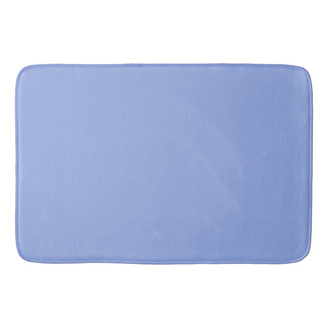 Solid Light Ultramarine Blue Bath Mat (Front)