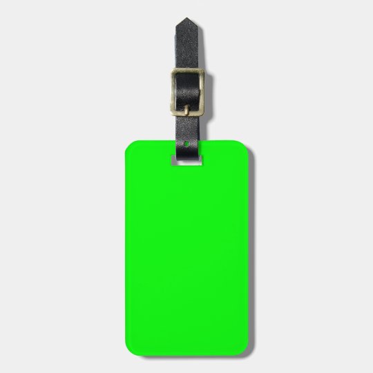Solid Lime Green Luggage Tag | Zazzle.com.au