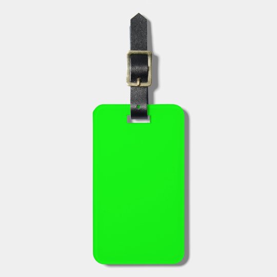 Solid Lime Green Luggage Tag