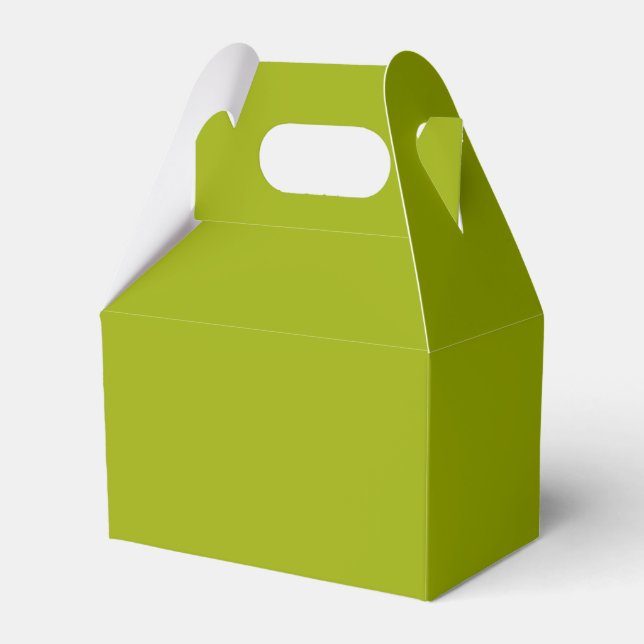 Solid Limeade Green Favour Box (Front Side)