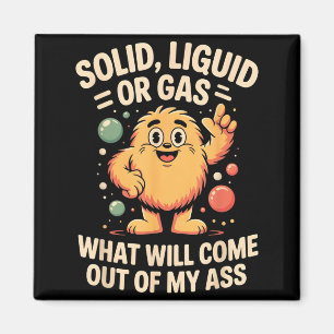 Solid Liquid Or Gas Funny Cat Physics Science Magnet