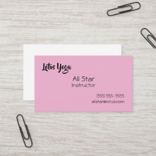 Solid Lotus Pink Business Cards