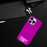 Solid Magenta Custom Name Monogram