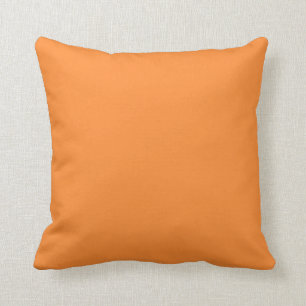 solid mango orange colour cushion