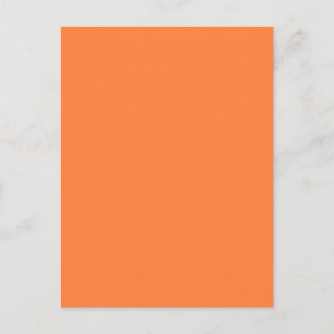 Solid Mango Orange Colour Decor ready to customise Postcard
