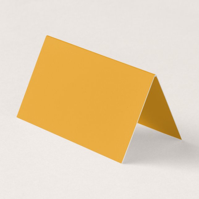 Solid Marigold Folded Horizontal Tent Business Card (Front)