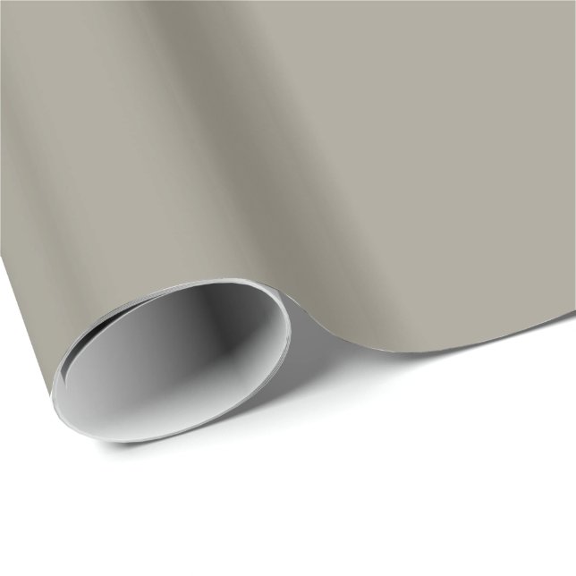 Solid Matte Aluminium Silver Grey Wrapping Paper (Roll Corner)