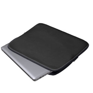 Solid Matte Black 13 inch Neoprene Laptop Sleeve