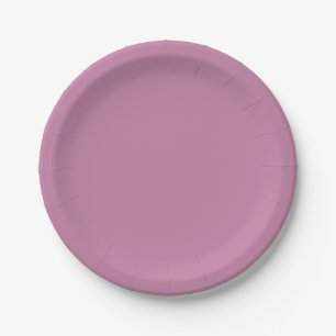 Solid mauve orchid smoke paper plate