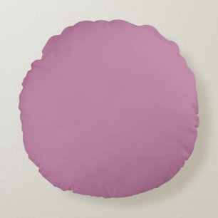 Solid mauve orchid smoke round cushion