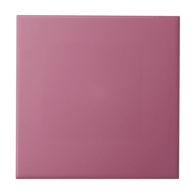 Solid Mauve Pink Ceramic Tile (Front)