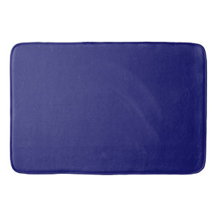 Solid Midnight Blue Colour Minimalist Plain Bath Mat