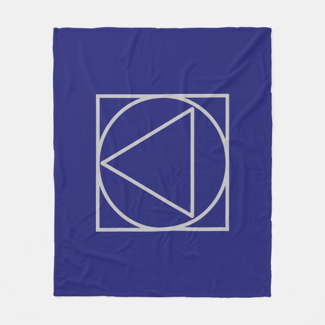 Solid Midnight Blue Elegant Modern Minimalist Fleece Blanket (Front)