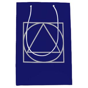 Solid Midnight Blue Elegant Modern Minimalist Medium Gift Bag