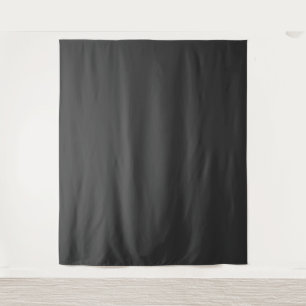 Solid Minimalist Jet Black Plain Elegant Modern  Tapestry