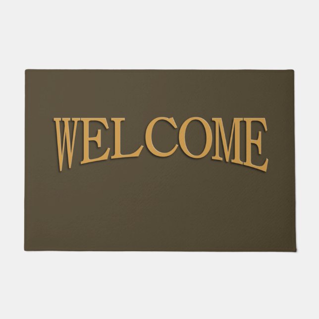 Solid Mocha Brown Doormat (Front)