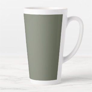 Solid Moss Green Custom Latte Mug
