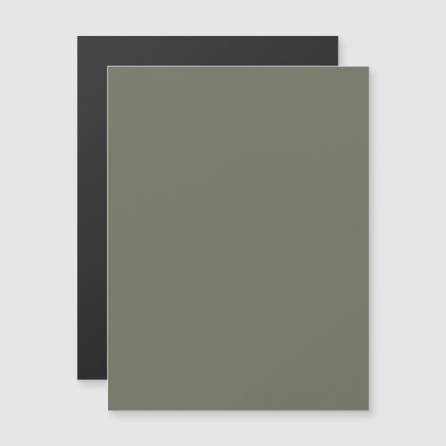 Solid Moss Green Thin Magnetic Card – Customisable (Front/Back)