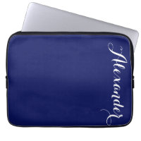 Solid Navy Blue Background, Name Monogram