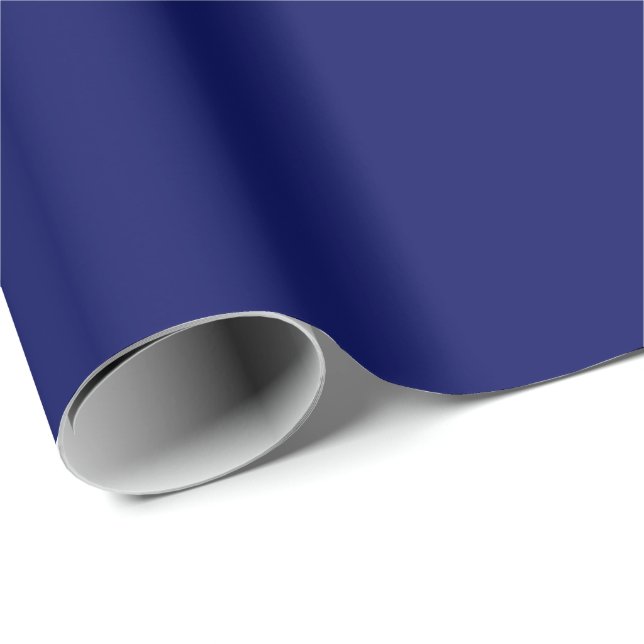 Solid Navy Blue Colored Wrapping Paper (Roll Corner)
