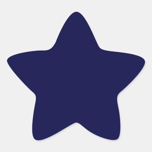 Solid Navy Blue Star Sticker (Front)