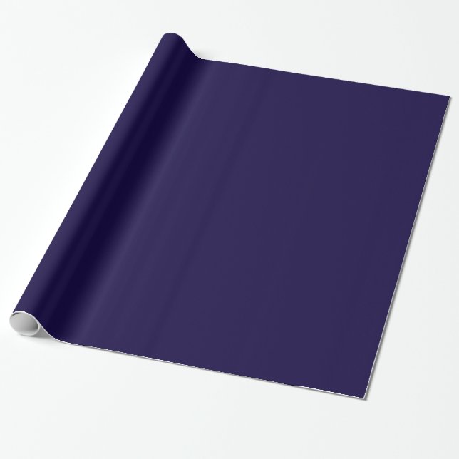 Solid Navy Blue Wrapping Paper (Unrolled)