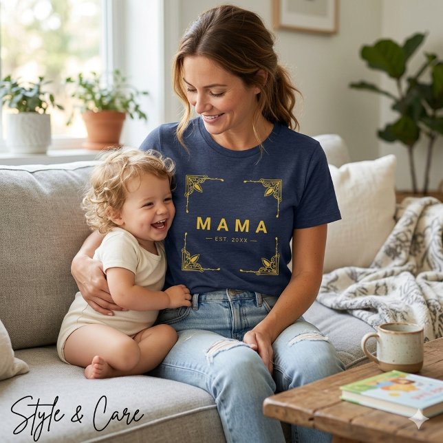 Solid Navy Tri-Blend Shirt Tailored with Your Text (Solid Navy Tri-Blend Shirt Tailored with Your Text)