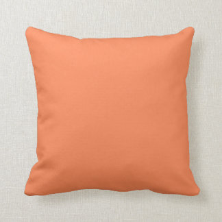 Solid Nectarine Orange Throw Pillows