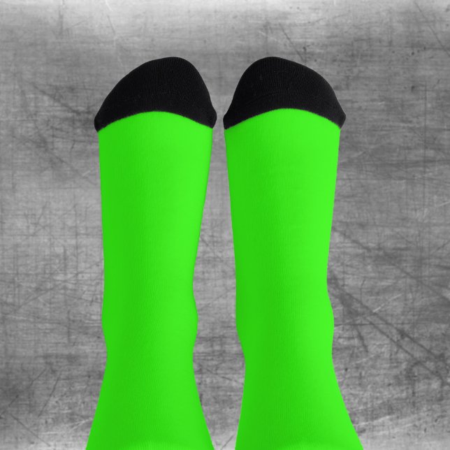 Solid Neon Green  Socks – Customisable  (Creator Uploaded)